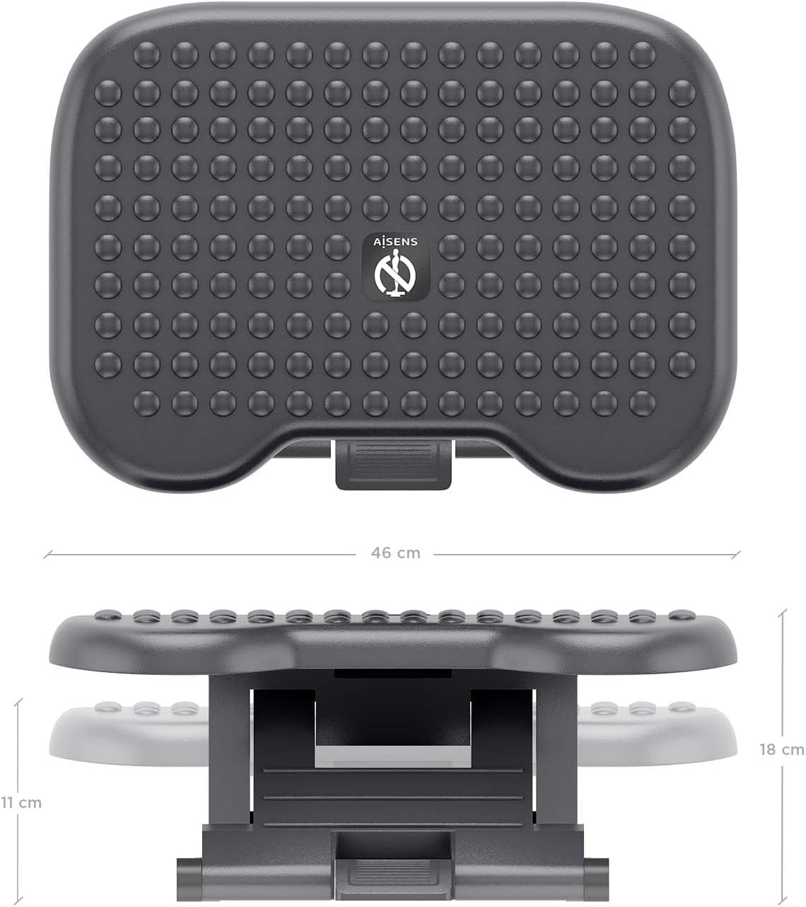 Apoio de Pés Ergonómico/ Inclinável/ Ajustável Aisens FRT02-267/ 46 x 18cm - Imagem 4