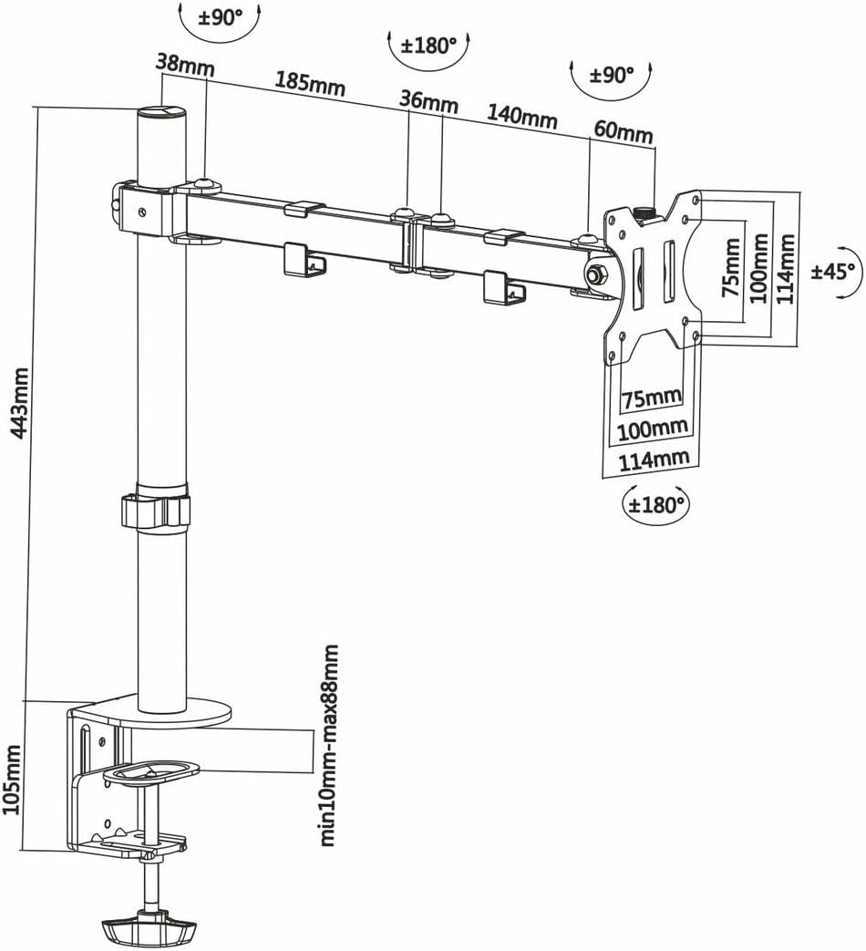 Suporte de Mesa para Monitor Aisens DT32TSR-039/ até 8kg - Imagem 5