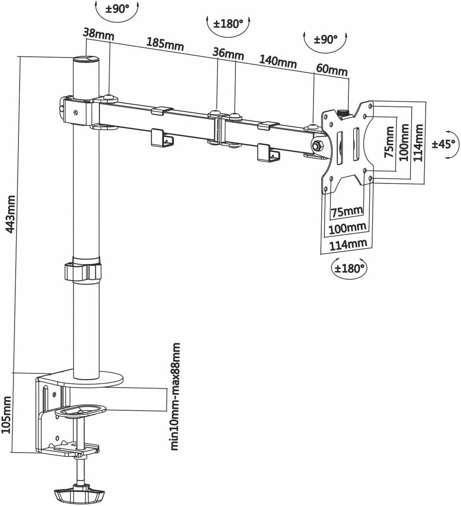 Suporte de Mesa para Monitor Aisens DT32TSR-039/ até 8kg - Imagem 8