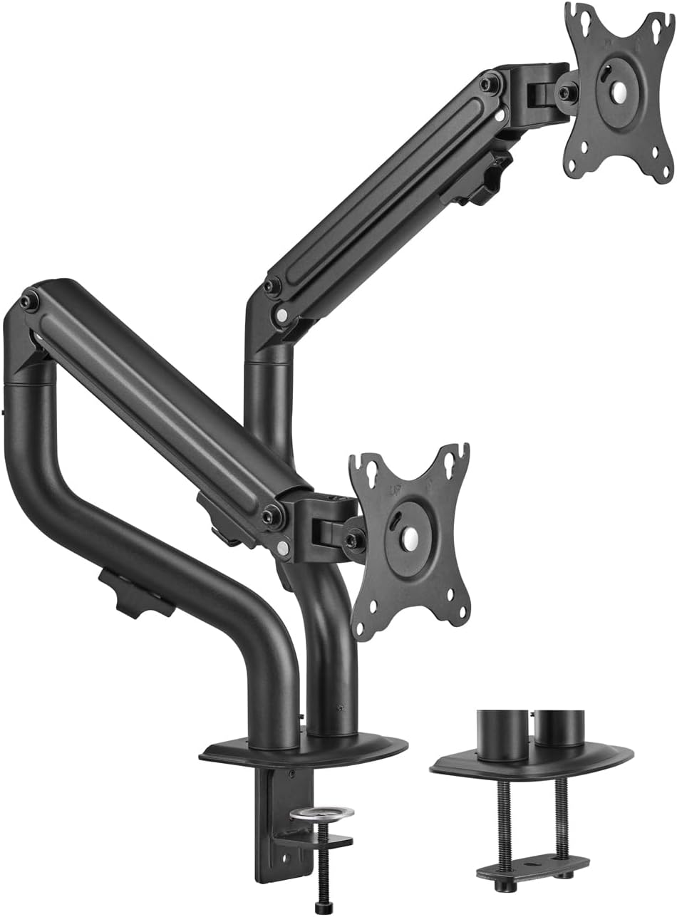 Suporte de secretária para 2 Monitores Aisens DT32TSR-141/ Giratório/ Inclinável/ até 8kg