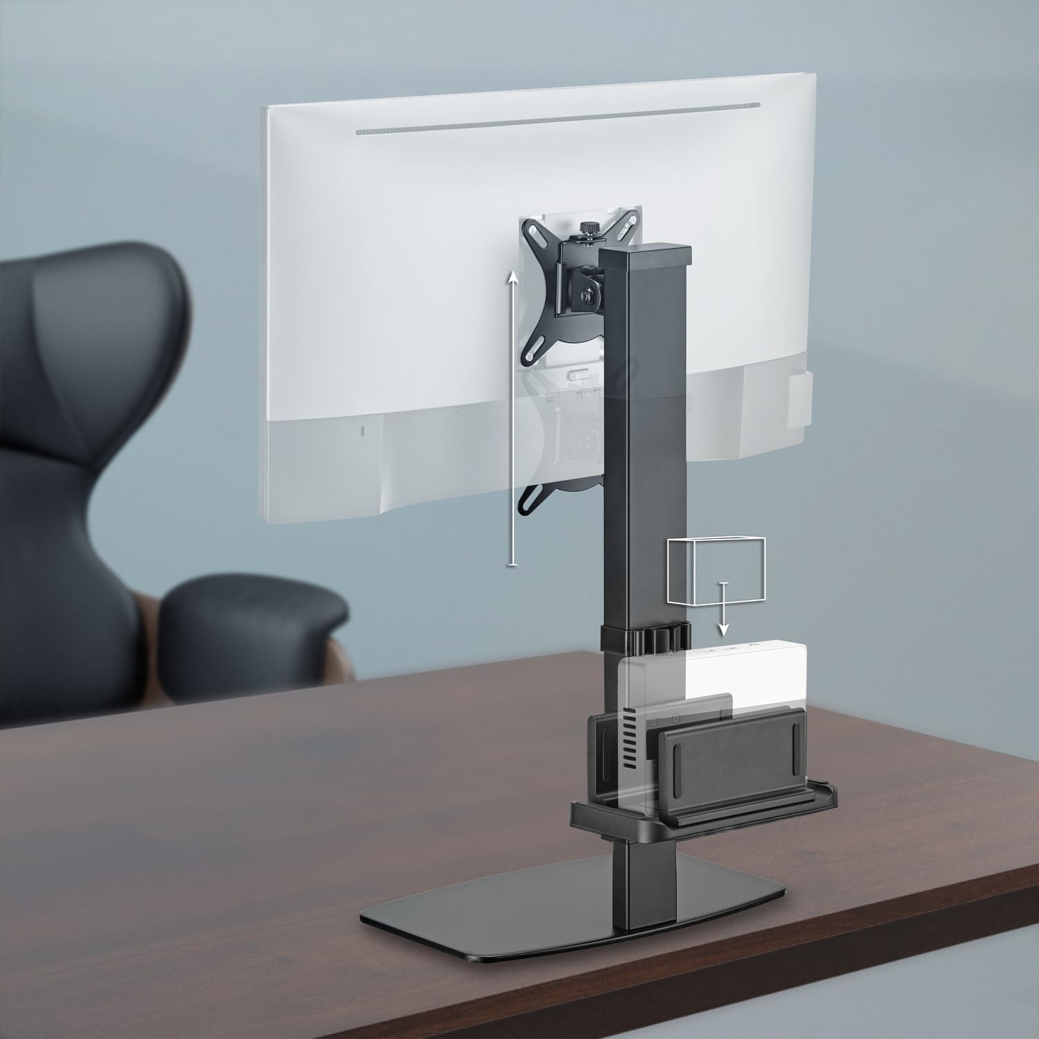 Suporte de Secretária para Monitor, TV e MiniPC Aisens DT32TSR-165/ Giratório/ Inclinável/ até 8kg - Imagem 5