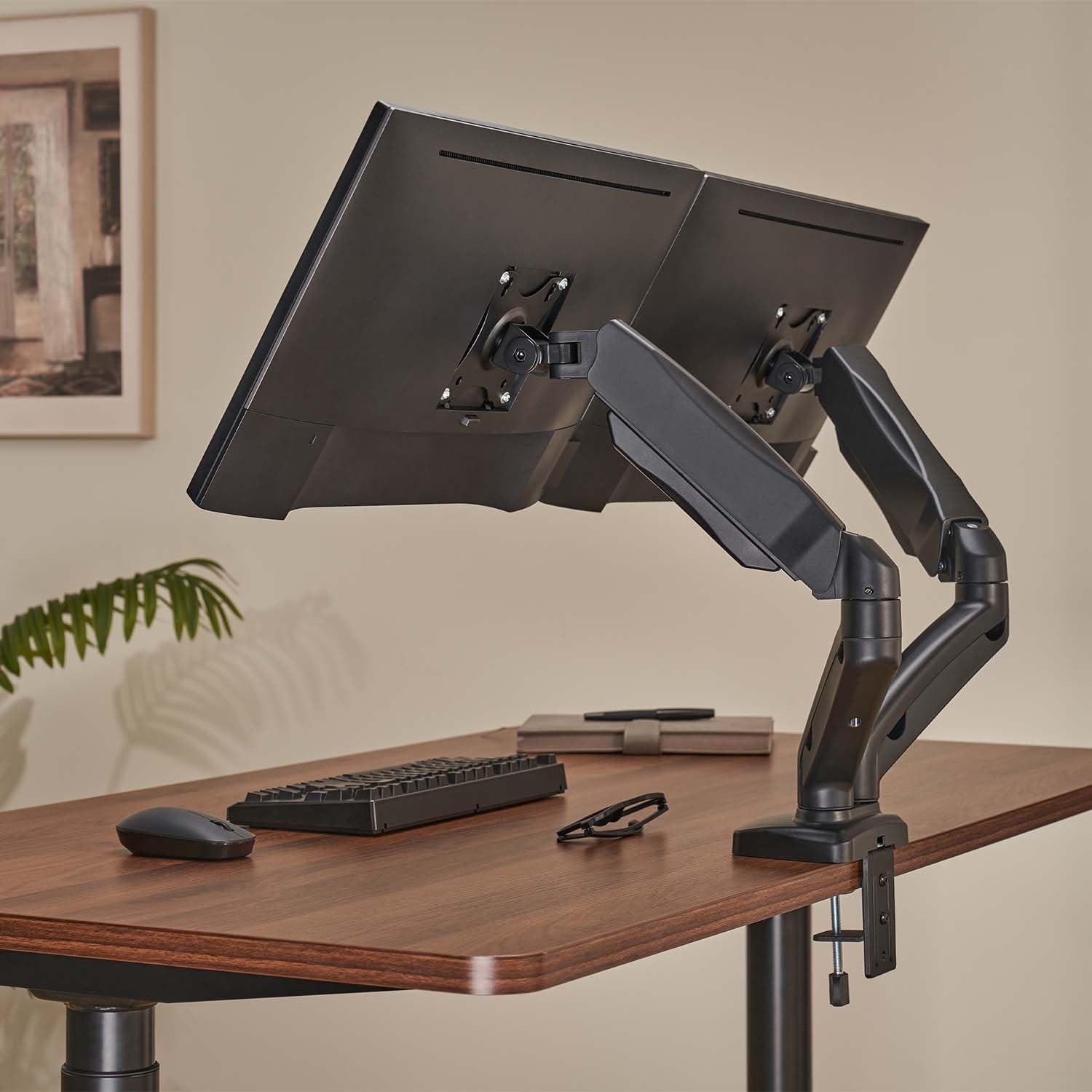 Suporte de Mesa com Contrapeso para 2 Monitores ou TV Aisens DT32TSR-221/Giratório/ Inclinável/ até 9kg - Imagem 4