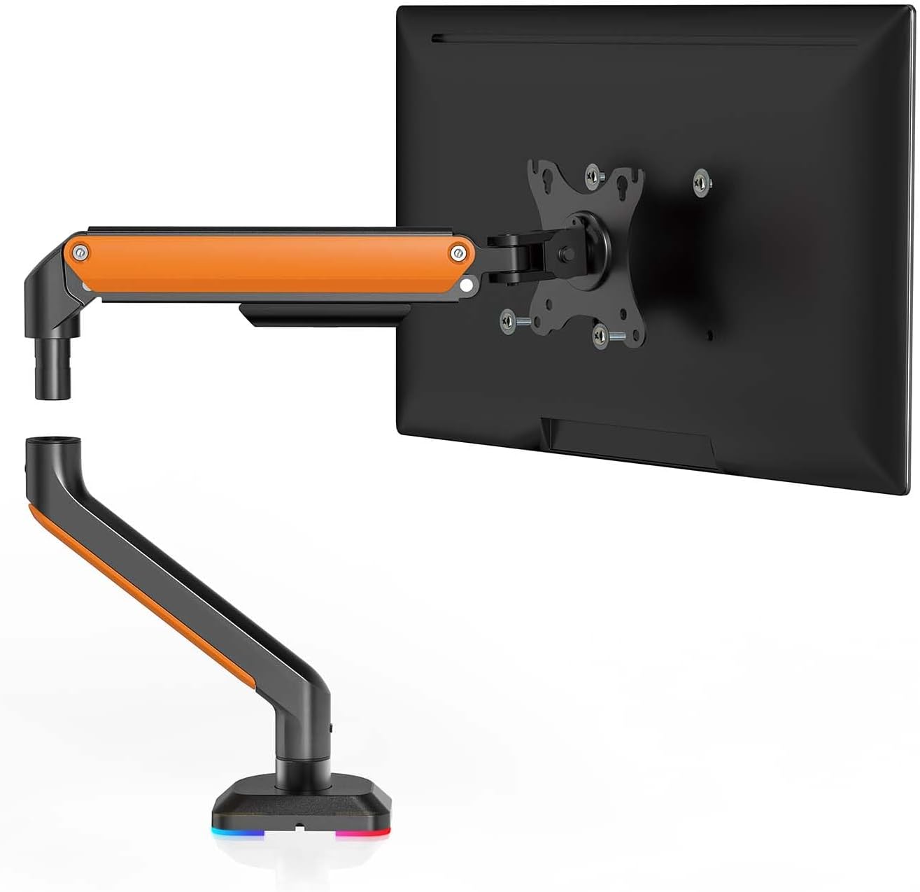 Suporte de Secretária Gaming com Contrapeso para Monitor e TV Aisens DT32TSR-249/ Rotativo/ Inclinável/ até 9kg/ com Iluminação RGB - Imagem 3