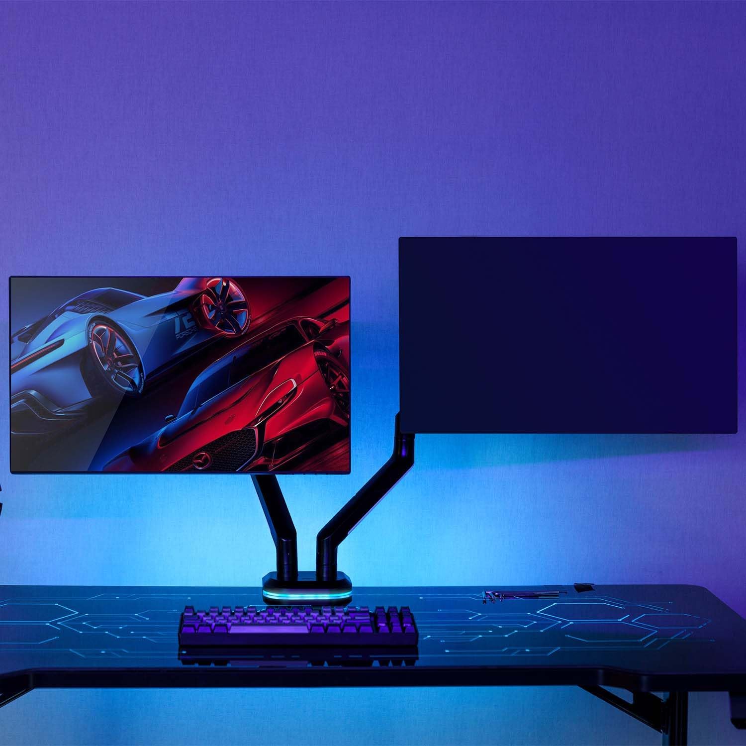 Suporte Gaming para 2 Monitores Aisens DT32TSR-297/ até 9kg/ com Iluminação RGB - Imagem 4