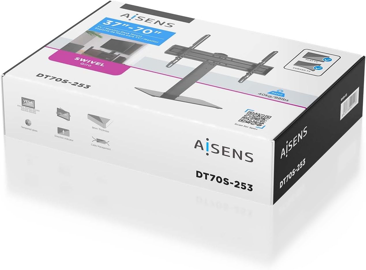 Suporte de Mesa Giratório Aisens DT70S-253 para Monitor e TV de 37-70" - Imagem 6