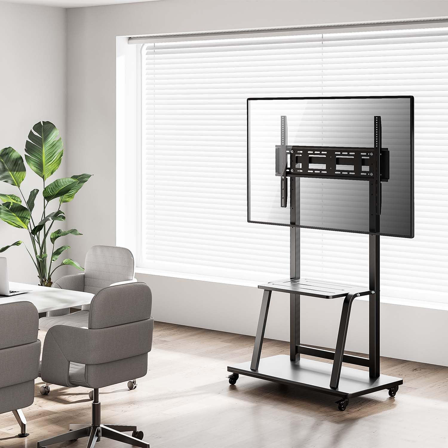Suporte de Chão com Rodas Aisens FT100E-231 para TV de 37-100"/ até 150kg - Imagem 4