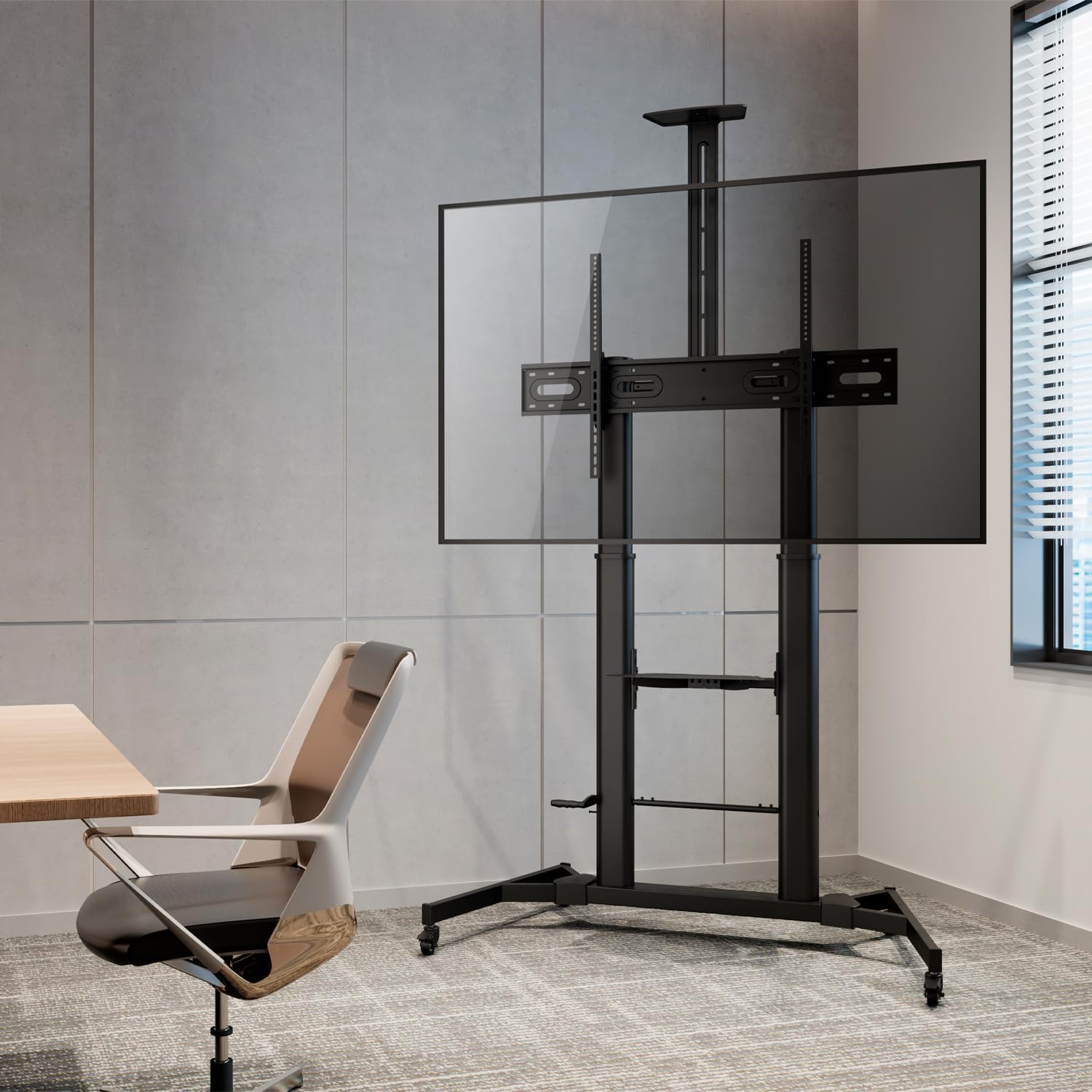 Suporte de Chão Inclinável com Rodas e Manivela Aisens FT100TE-171 para TV 60-100"/ até 100kg - Imagem 6