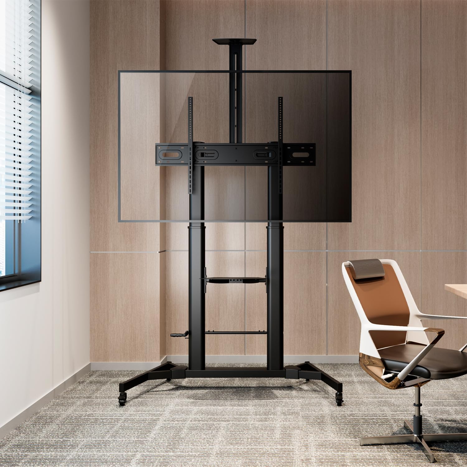 Suporte de Chão Inclinável com Rodas e Manivela Aisens FT100TE-171 para TV 60-100"/ até 100kg - Imagem 5