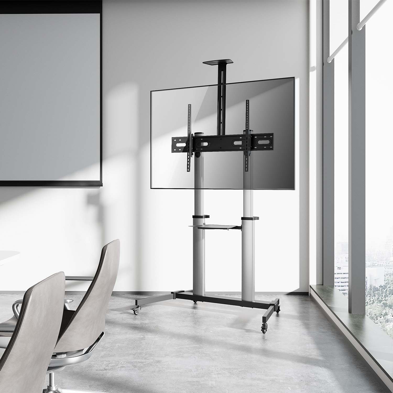 Suporte de Chão com Rodas Aisens FT100TE-259 para TV de 60-100"/ até 100kg - Imagem 5