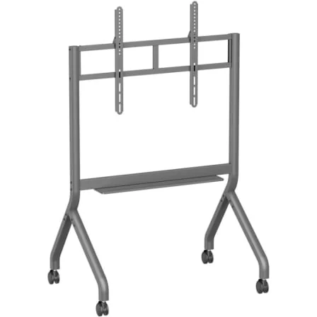 Suporte de Chão com Rodas AISENS FT90F-471 para TV 55-90" até 90kg VESA 900x600 com Prateleira Cinzento