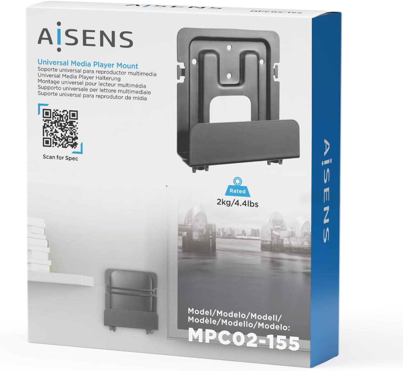 Suporte Universal Aisens MPC02-155 para Router, MiniPC/ até 2kg - Imagem 5