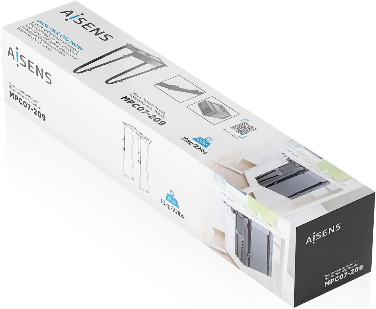 Suporte Debaixo da Mesa Aisens MPC07-209 para PC/ até 10kg - Imagem 7
