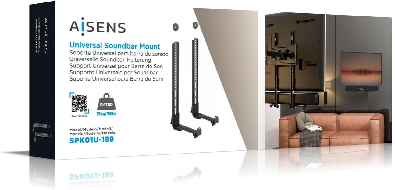 Suporte Universal Aisens SPK01U-189 para Barra de Som/ até 15kg - Imagem 9