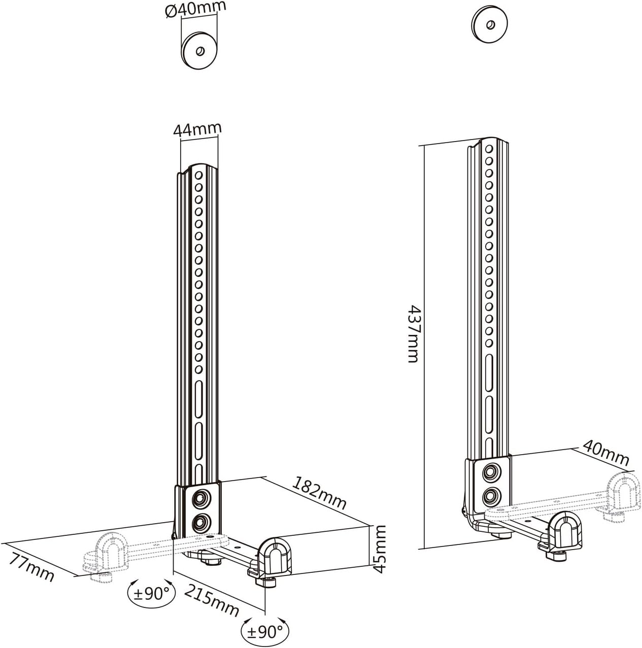 Suporte Universal Aisens SPK01U-189 para Barra de Som/ até 15kg - Imagem 6