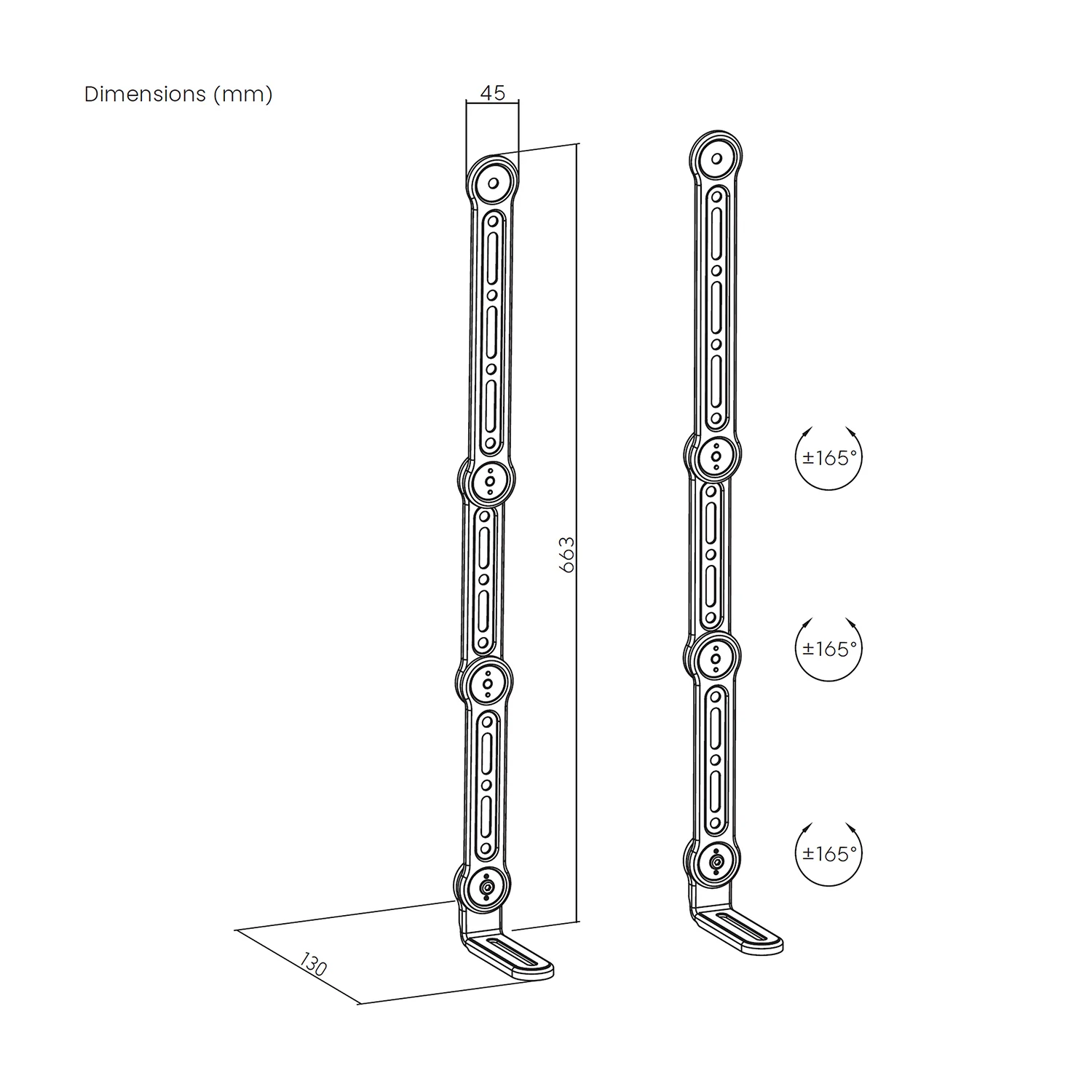 Suporte de Barra de Som AISENS SPK04U-377 Universal Ajustável até 15kg Preto - Imagem 7