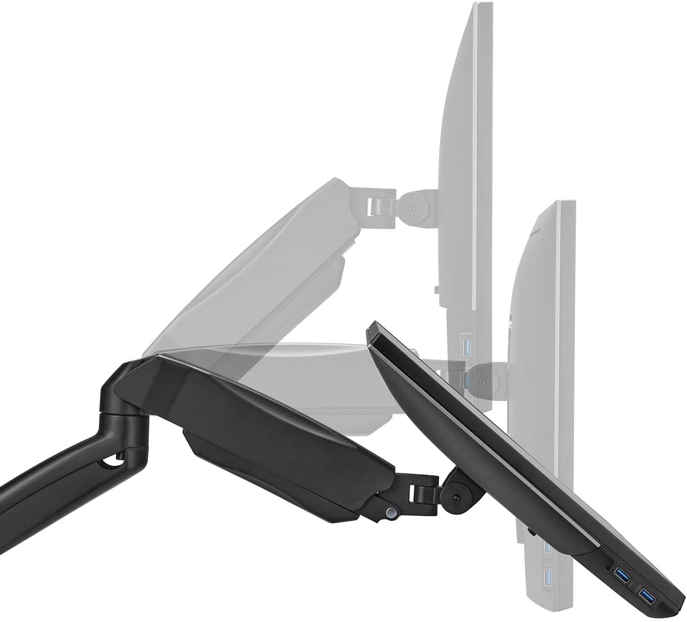 Suporte de Parede para 2 Monitores ou TV Aisens WT32TSR-225/ Giratório/ Inclinável/ até 9kg - Imagem 3