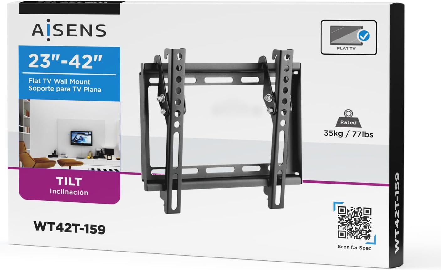 Suporte de Parede Inclinável Aisens WT42T-159 para TV de 23-42"/ até 35kg - Imagem 6