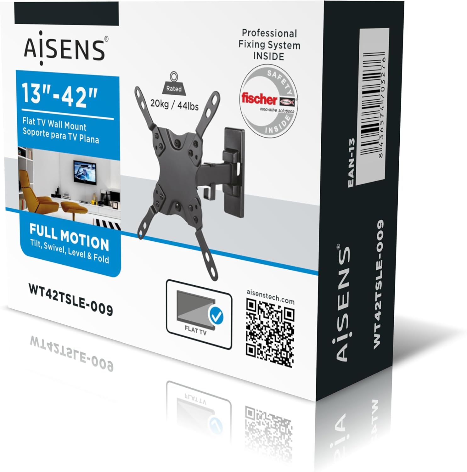 Suporte de Parede Extensível/ Giratório/ Inclinável/ Nivelável Aisens WT42TSLE-009 para TV de 13-42"/ até 20kg - Imagem 8