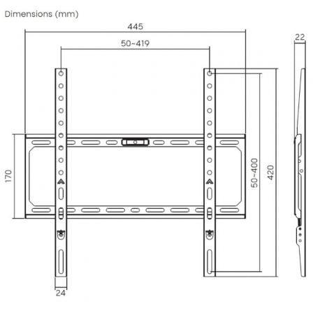Suporte de Parede Aisens WT75F-389 para Monitores e TV de 32-75"/ até 45kg - Imagem 5