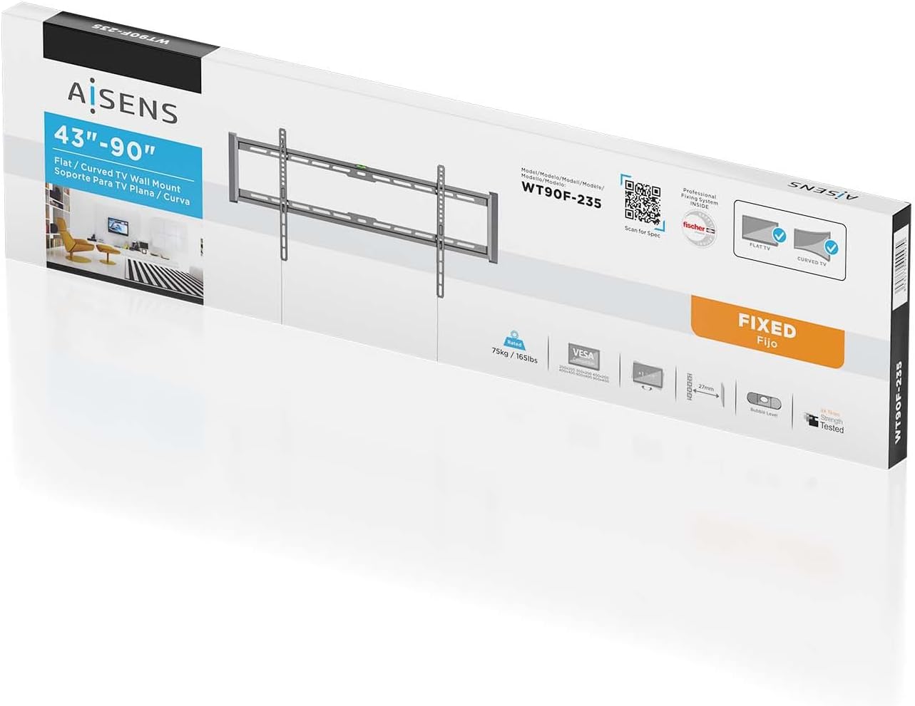 Suporte de Parede Aisens WT90F-235 para TV de 43-90"/ até 75kg - Imagem 6