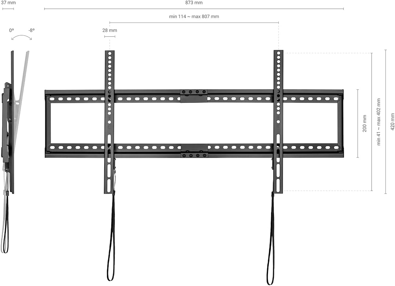 Suporte de Parede Inclinável/ Fixo Aisens WT90T-121 para TV de 37-90"/ até 75kg - Imagem 2