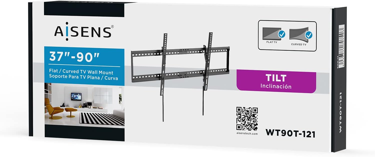 Suporte de Parede Inclinável/ Fixo Aisens WT90T-121 para TV de 37-90"/ até 75kg - Imagem 3