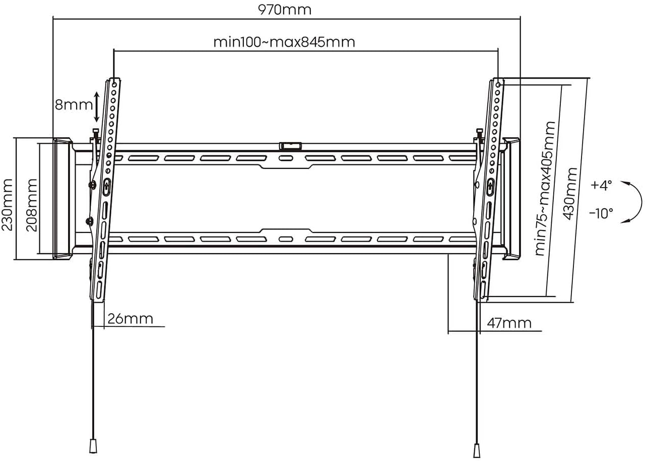 Suporte de Parede Inclinável Aisens WT90T-237 para TV de 43-90"/ até 75kg - Imagem 7