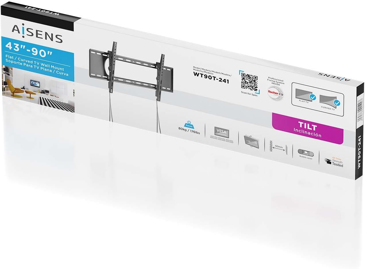 Suporte de Parede Inclinável Aisens WT90T-241 para TV de 43-90"/ até 80kg - Imagem 7