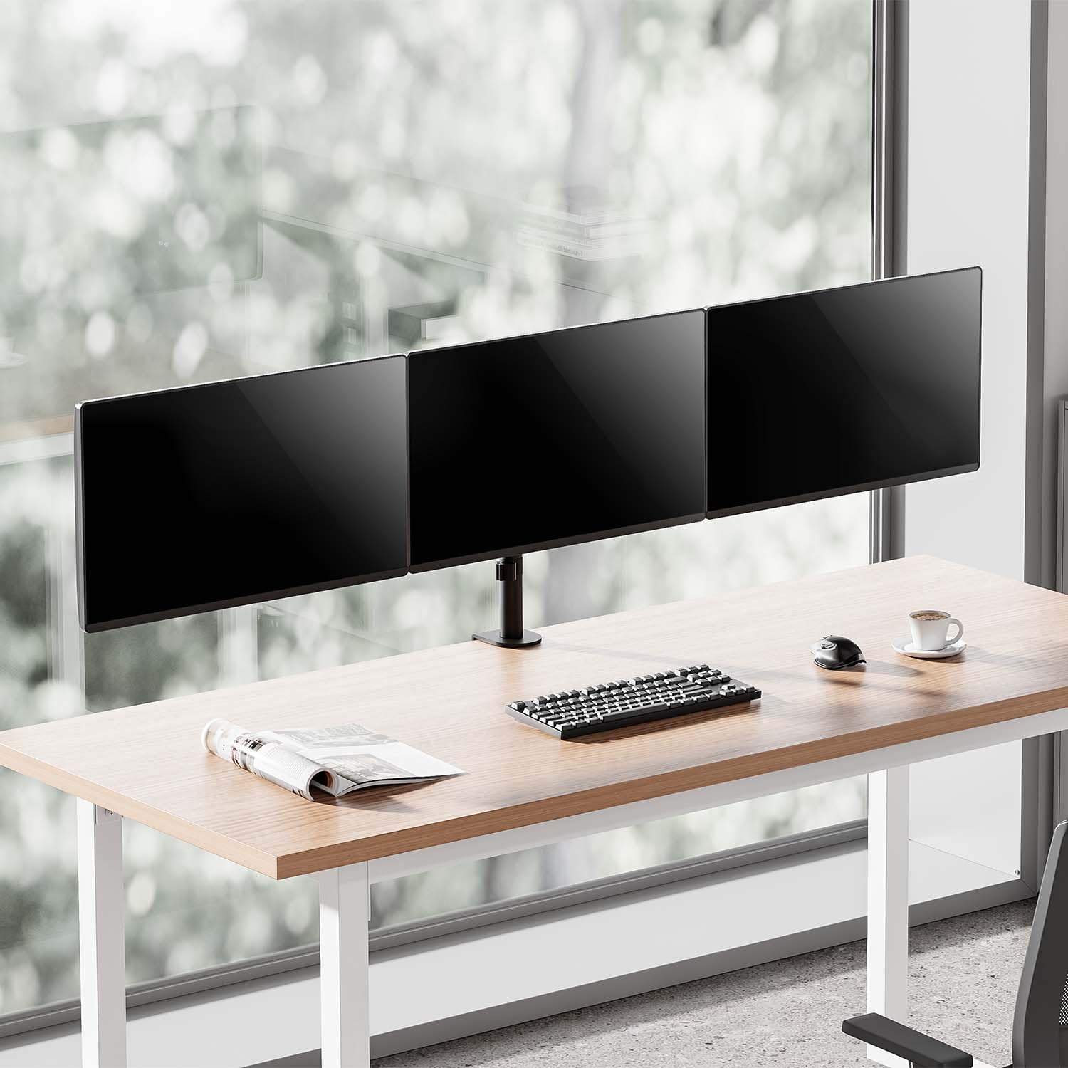 Suporte de Mesa para 3 Monitores Aisens DT27TSR-281/ Rotação/ Inclinação/ até 10kg - Imagem 5