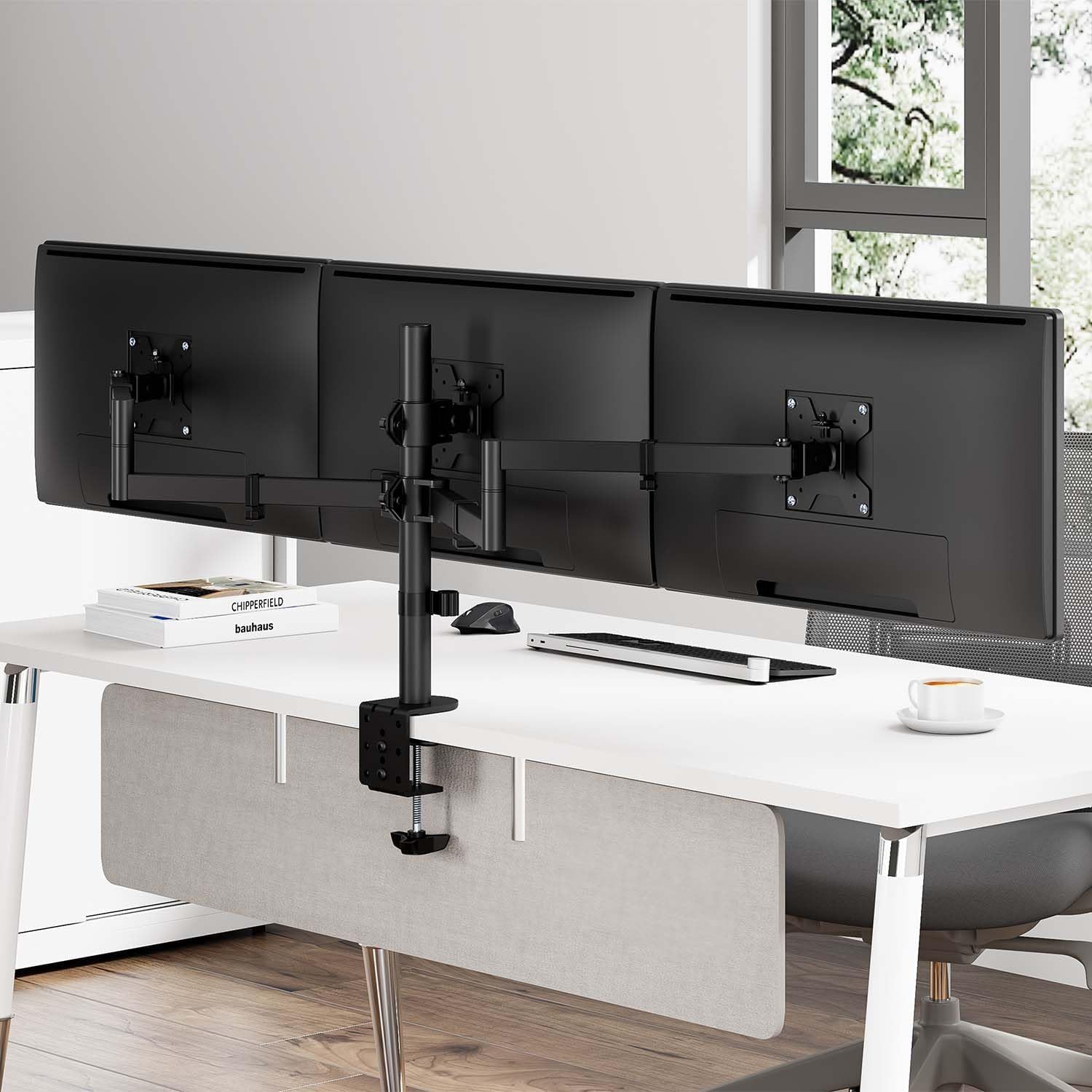 Suporte de Mesa para 3 Monitores Aisens DT27TSR-281/ Rotação/ Inclinação/ até 10kg - Imagem 4