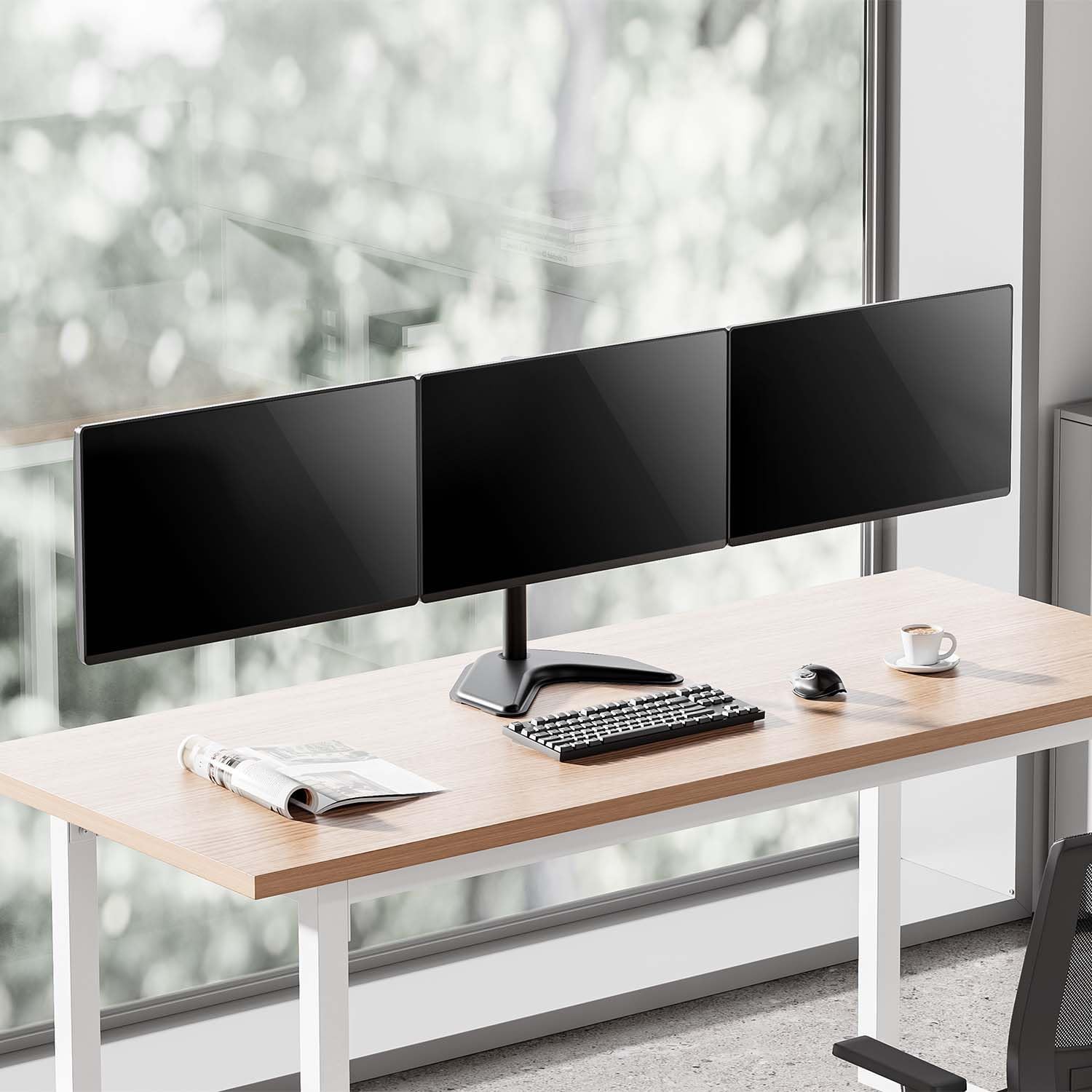 Suporte de Secretária para 3 Monitores Aisens DT27TSR-287/ Giratório/ Inclinável/ até 10kg - Imagem 5