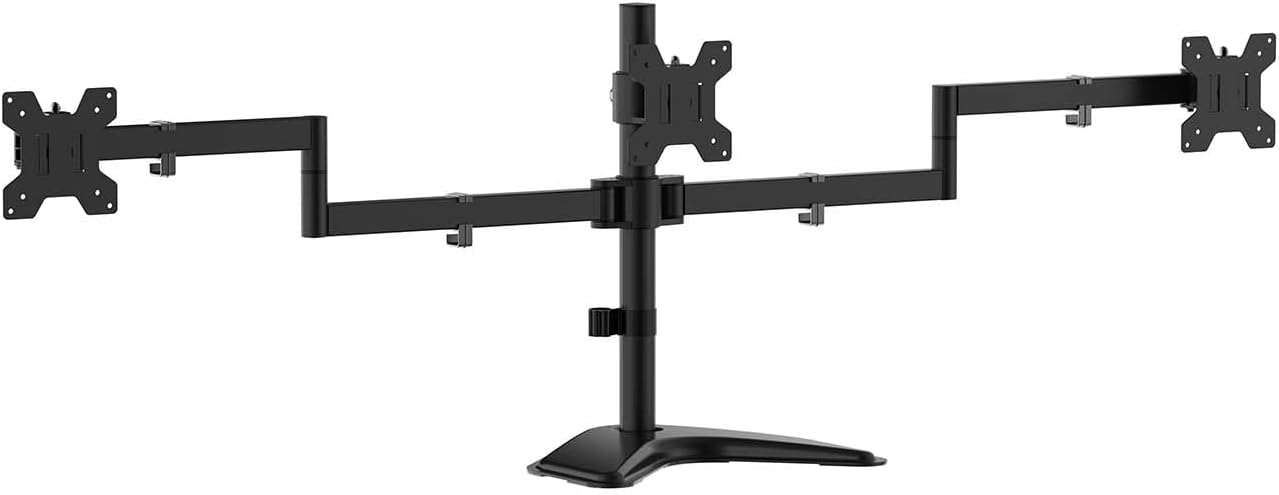 Suporte de Secretária para 3 Monitores Aisens DT27TSR-287/ Giratório/ Inclinável/ até 10kg