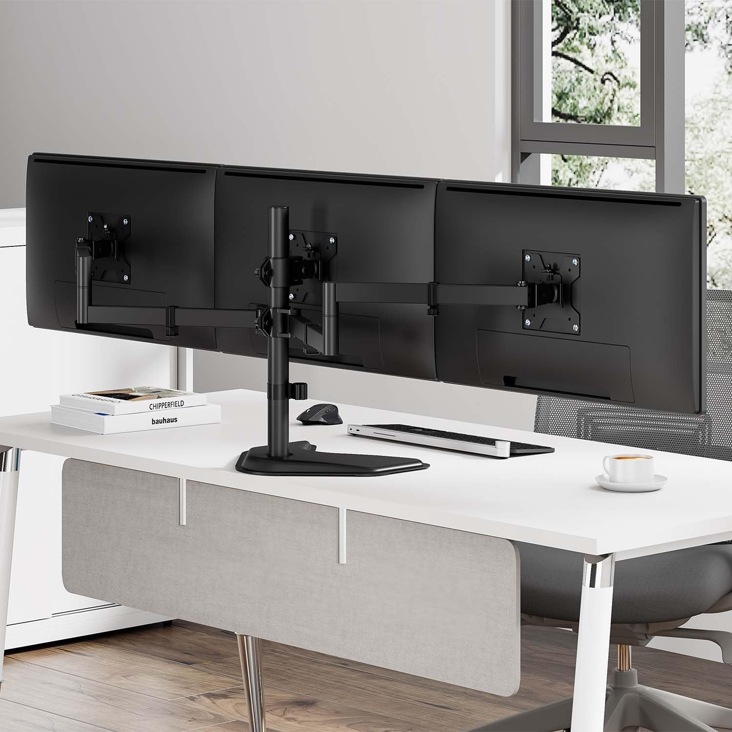 Suporte de Secretária para 3 Monitores Aisens DT27TSR-287/ Giratório/ Inclinável/ até 10kg - Imagem 4