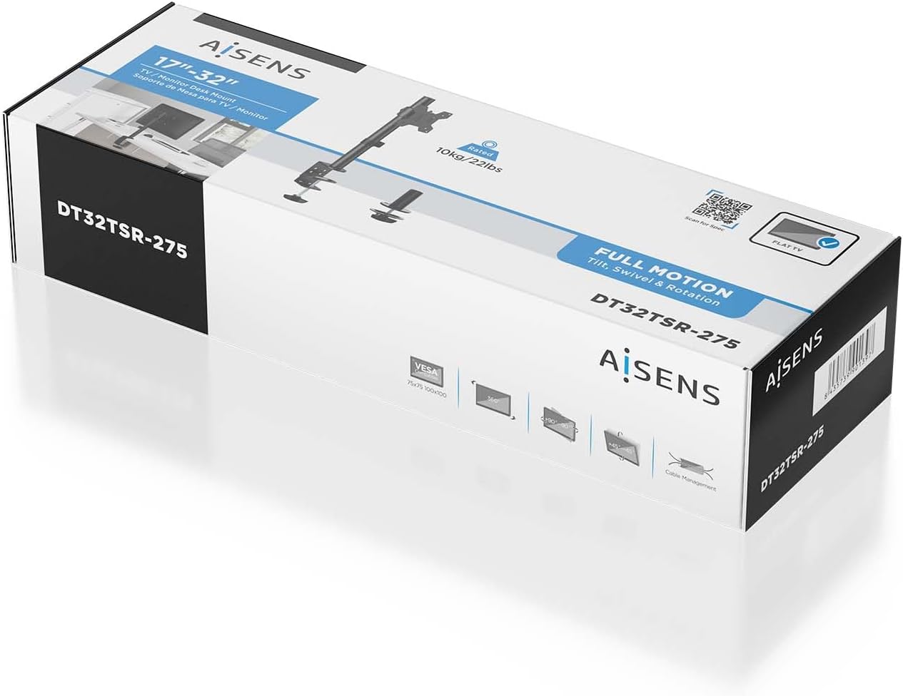 Suporte de Mesa para Monitor Aisens DT32TSR-275/ Rotativo/ Inclinável/ até 10kg - Imagem 6