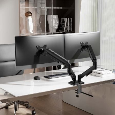 Suporte de Mesa com Contrapeso para 2 Monitores Aisens DT32TSR-357/ Rotativo/ Inclinável/ até 9kg - Imagem 5