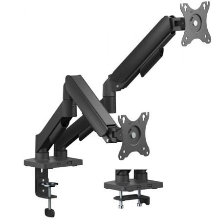 Suporte de Mesa com Contrapeso para 2 Monitores Aisens DT32TSR-357/ Rotativo/ Inclinável/ até 9kg
