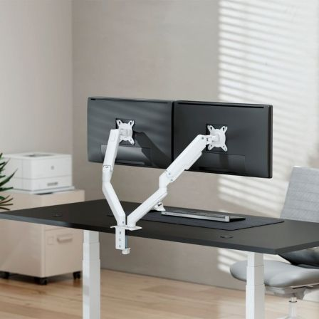 Suporte de Mesa com Contrapeso para 2 Monitores Aisens DT32TSR-437/ Giratório/ Inclinável/ até 9kg - Imagem 4