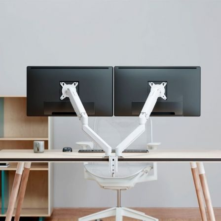 Suporte de Mesa com Contrapeso para 2 Monitores Aisens DT32TSR-439/ Giratório/ Inclinável/ até 9kg - Imagem 5