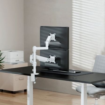 Suporte de Mesa com Contrapeso para 2 Monitores Aisens DT32TSR-441/ Giratório/ Inclinável/ até 9kg - Imagem 5