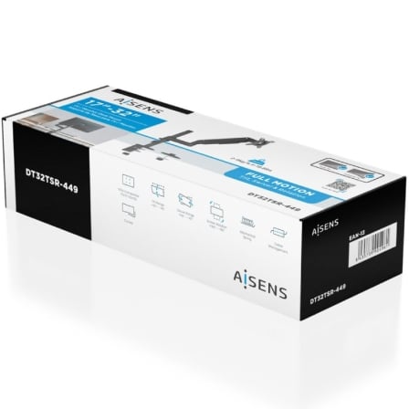 Suporte de Secretária para Monitor AISENS DT32TSR-449 com Contrapeso Giratório e Inclinável até 9kg - Imagem 4