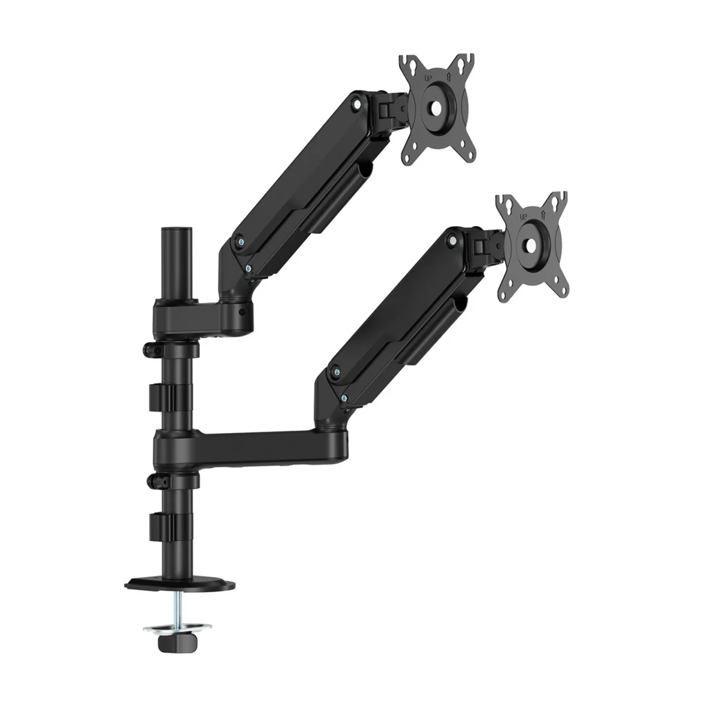 Suporte de Mesa AISENS DT32TSR-453 para 2 Monitores 17"-32" com Contrapeso Carga até 9kg Preto - Imagem 2