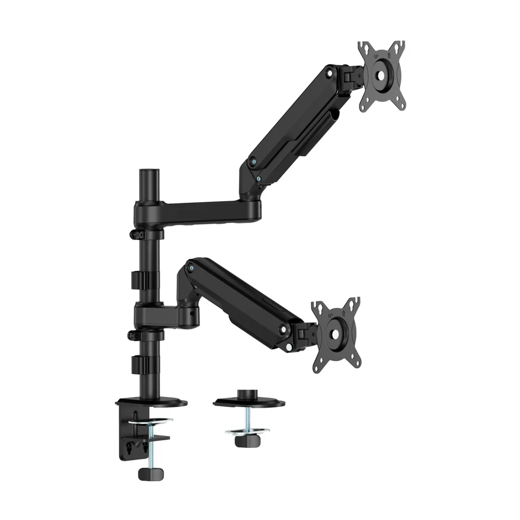 Suporte de Mesa AISENS DT32TSR-453 para 2 Monitores 17"-32" com Contrapeso Carga até 9kg Preto