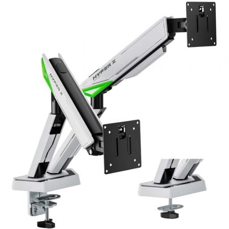 Suporte de secretária Gaming com Contrapeso para 2 Monitores Aisens DT38TSR-345/ Giratório/ Inclinável/ até 16kg - Imagem 3