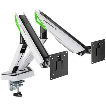 Suporte de secretária Gaming com Contrapeso para 2 Monitores Aisens DT38TSR-345/ Giratório/ Inclinável/ até 16kg