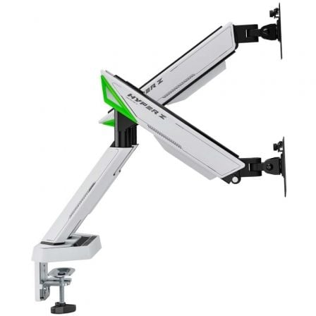 Suporte de secretária Gaming com Contrapeso para 2 Monitores Aisens DT38TSR-345/ Giratório/ Inclinável/ até 16kg - Imagem 2