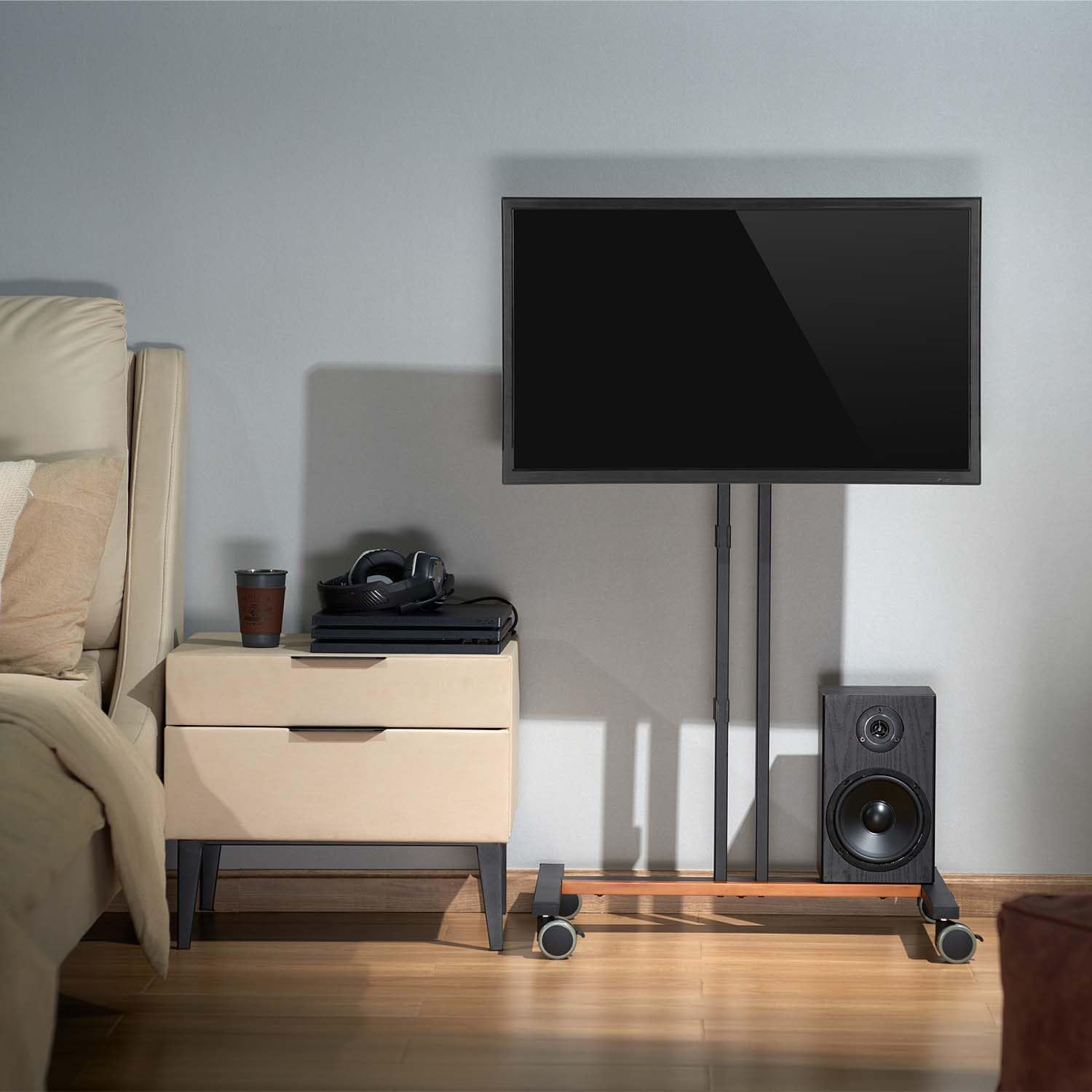 Suporte de Chão Inclinável com Rodas Aisens FT55TE-213 para TV de 32-55"/ até 35kg - Imagem 5
