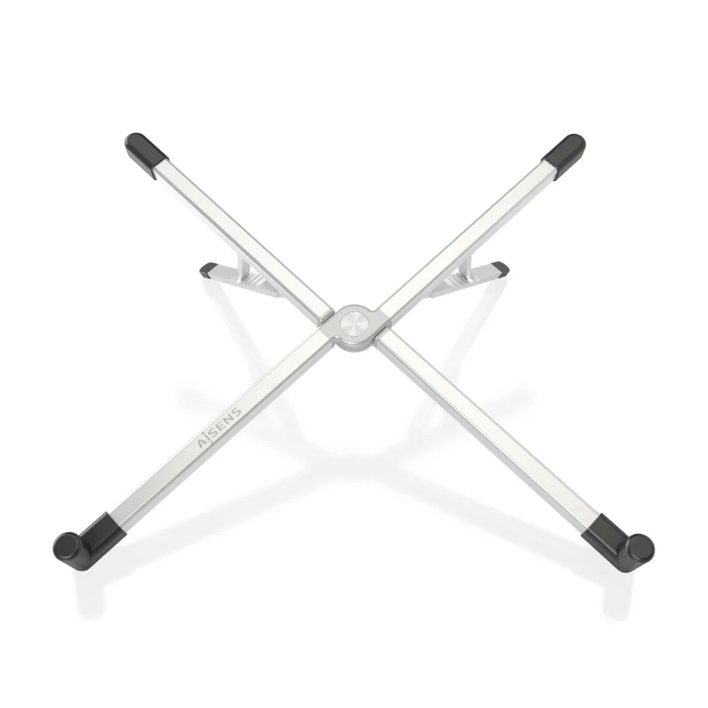 Suporte AISENS LPS4M-461 para Portátil e Tablet até 15" Ajustável em Alumínio Prateado - Imagem 2