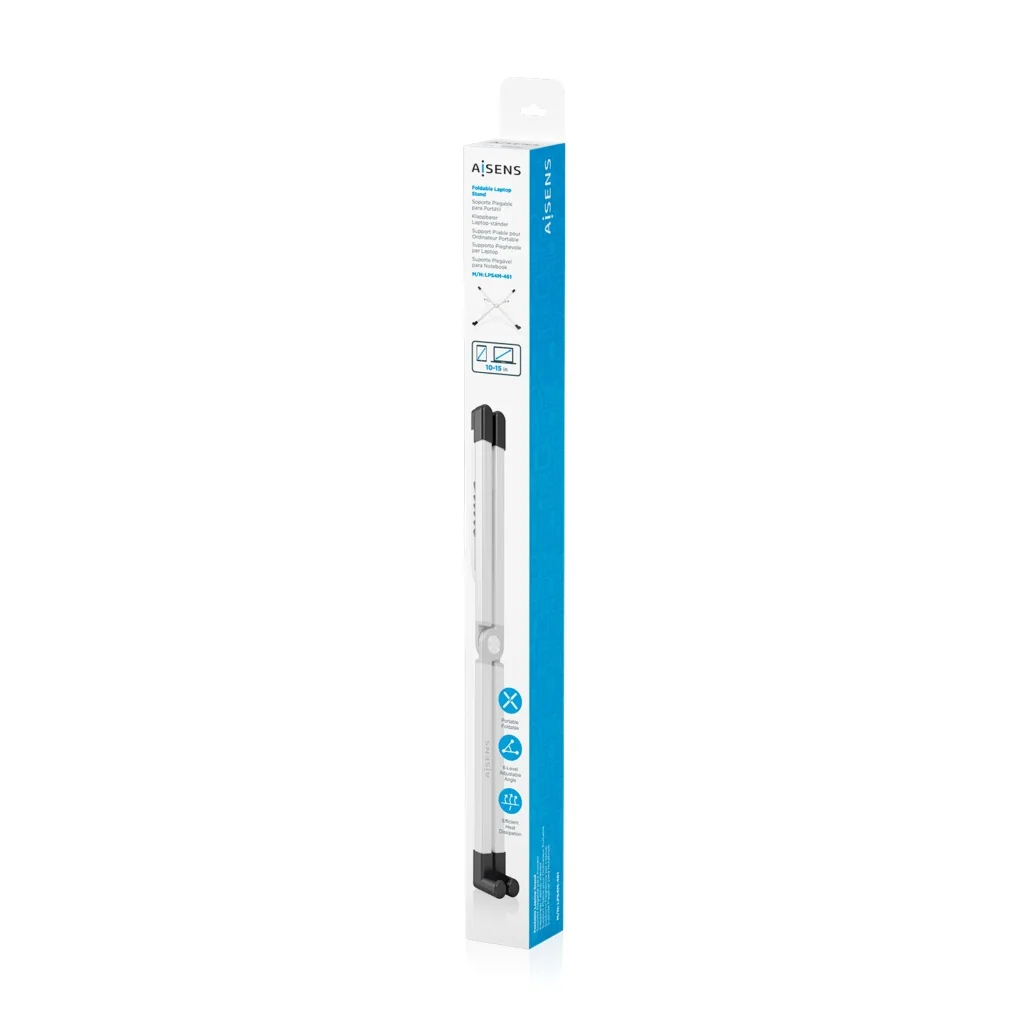 Suporte AISENS LPS4M-461 para Portátil e Tablet até 15" Ajustável em Alumínio Prateado - Imagem 8