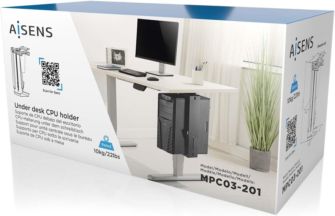 Suporte Sob Mesa Aisens MPC03-201 para PC/ até 10kg - Imagem 6