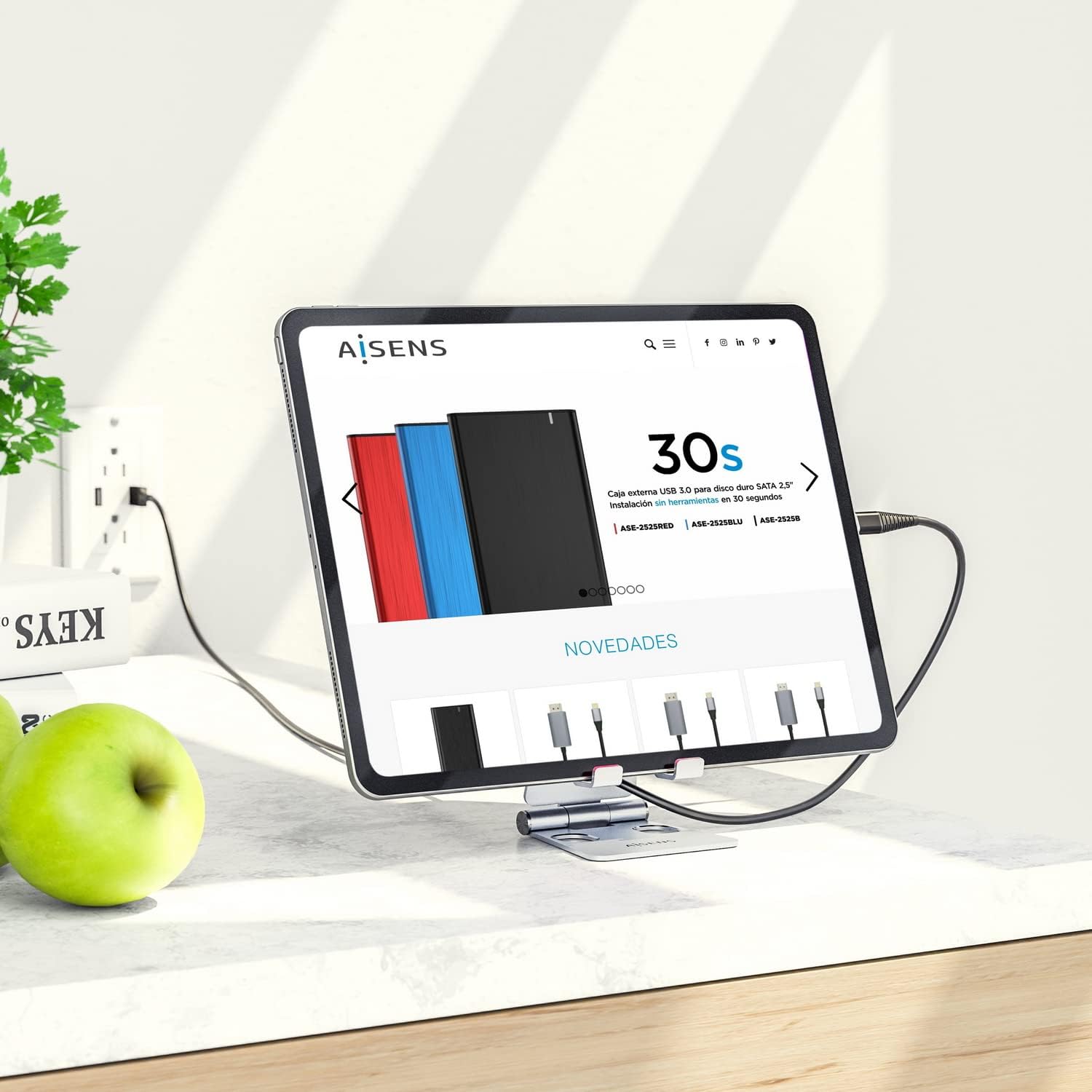 Suporte para Smartphone/Tablet Aisens MS2PM-086/ Prata - Imagem 4